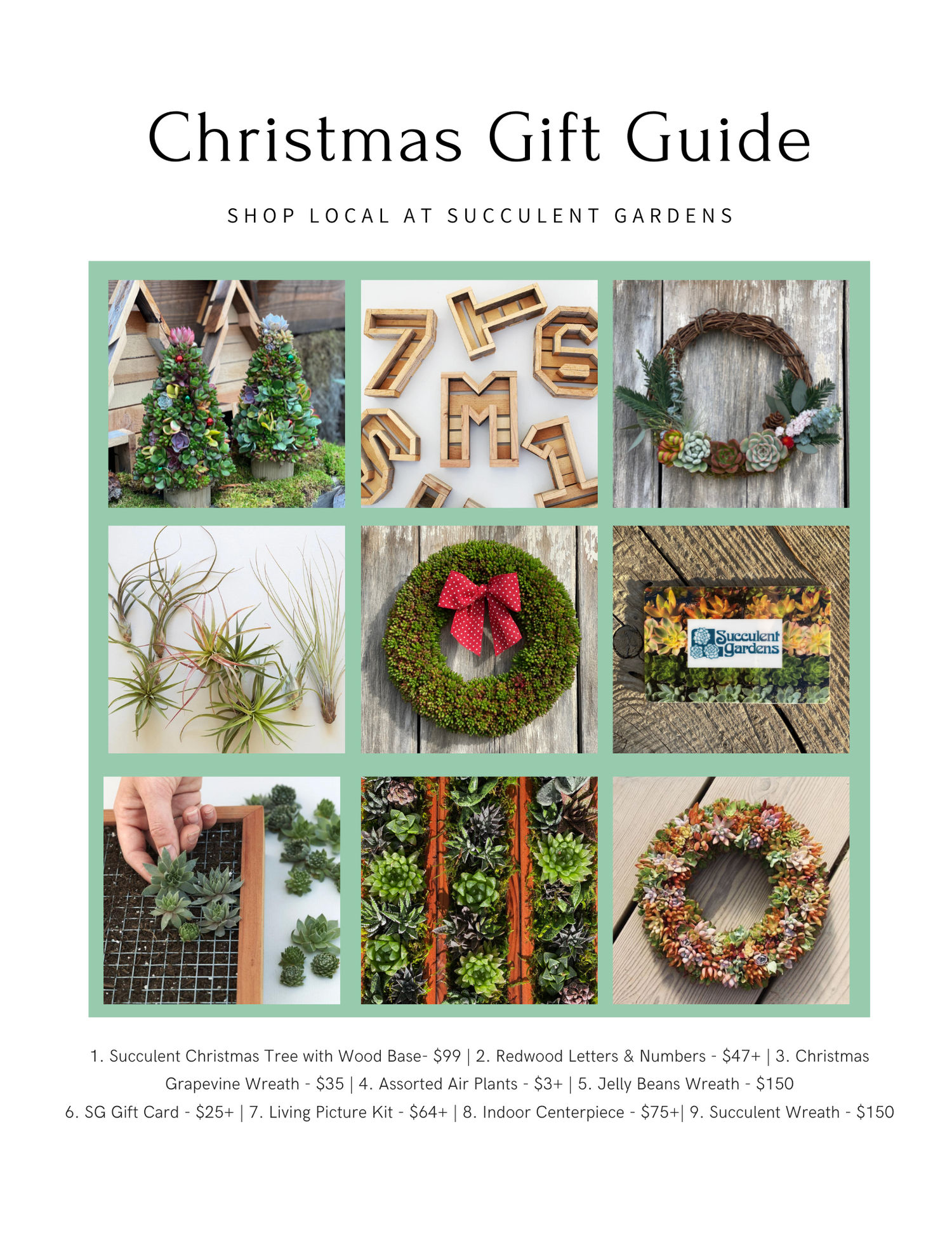 Succulent Gardens Christmas Gift Guide